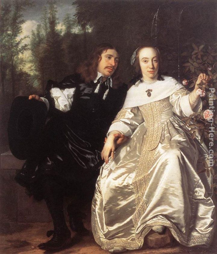 Abraham del Court and Maria de Keersegieter painting - Bartholomeus van der Helst Abraham del Court and Maria de Keersegieter art painting